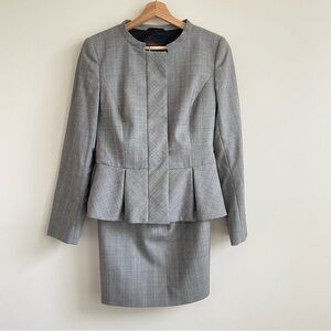 ESCADA Gray Blazer and Skirt Set Sz M